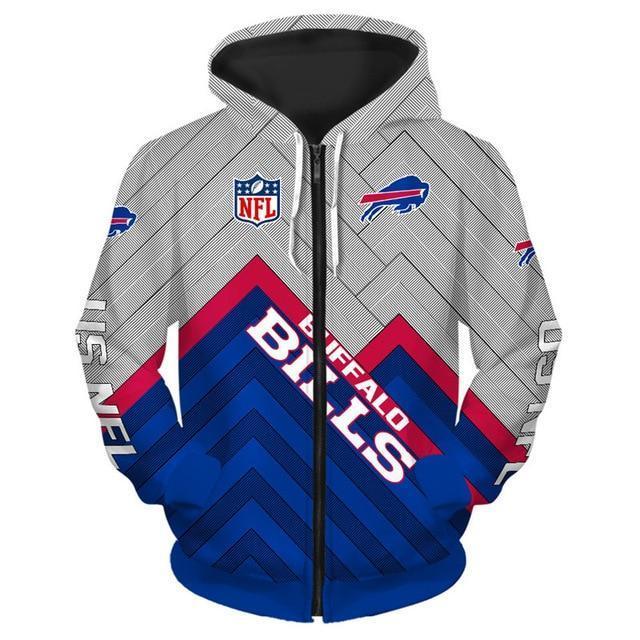 Buffalo Bills 3D Zipper Hoodie Jacket