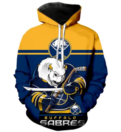 Buffalo Sabres Logo 3D Printed Pullover Hoodie