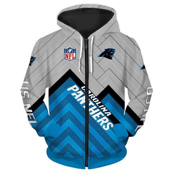 Carolina Panthers 3D Zipper Hoodie Jacket