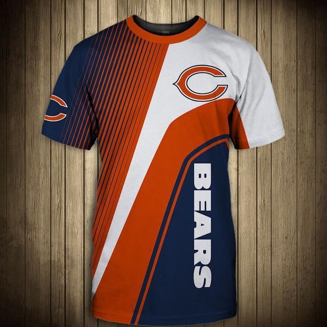 Chicago Bears Stripe 3D T-Shirt