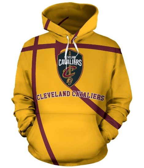 Cleveland Cavaliers Simple 3D Printed Pullover Hoodie