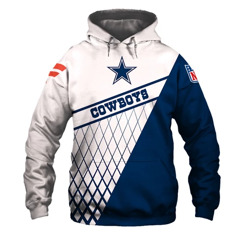 Dallas Cowboys Top Logo 3D Pullover Hoodie