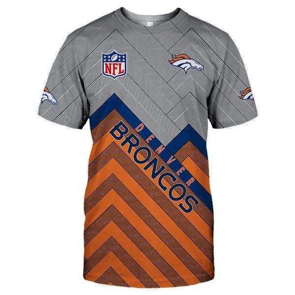 Denver Broncos Logo In Chest 3D Printed T-Shirt