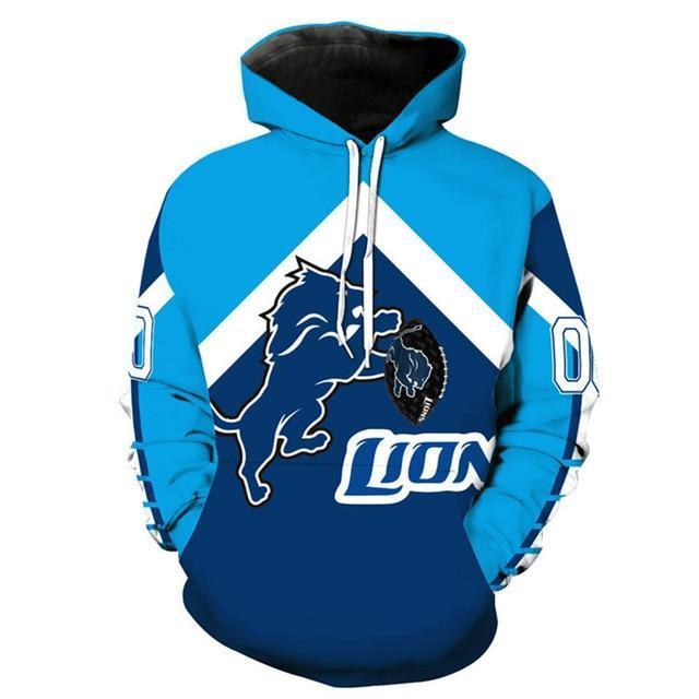 Detroit Lions 3D Pullover Hoodie
