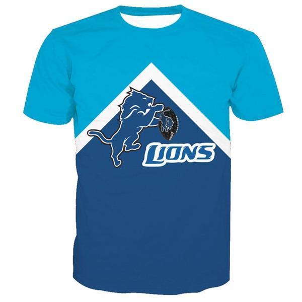 Detroit Lions Stylized Logo 3D T-Shirt