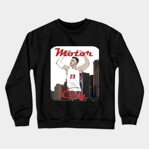Detroit Pistons Pullover Crewneck Sweatshirt V6