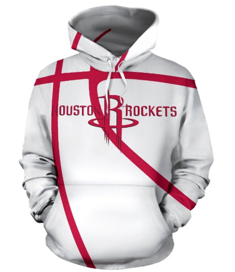 Houston Rockets Simple 3D Printed Pullover Hoodie