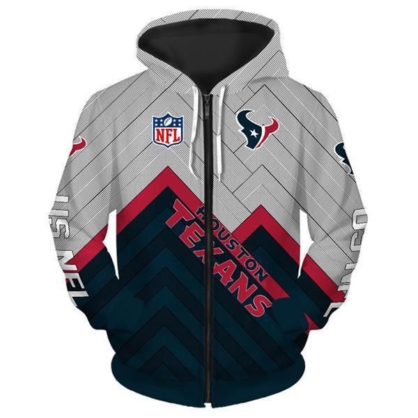 Houston Texans 3D Zipper Hoodie Jacket