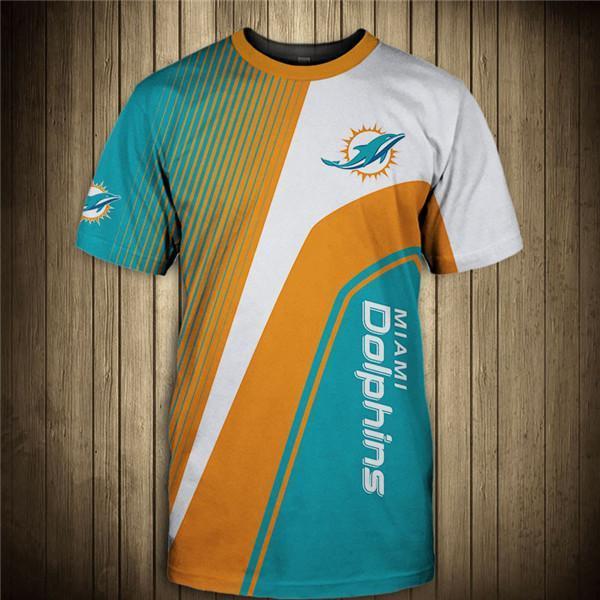 Miami Dolphins Stripe 3D T-Shirt