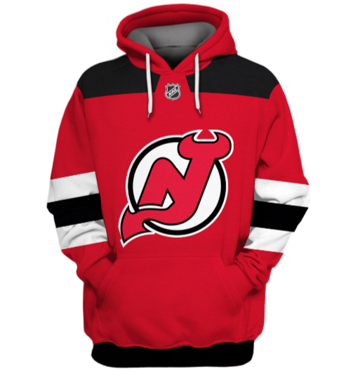 New Jersey Devils Symbol Red 3D Pullover Hoodie