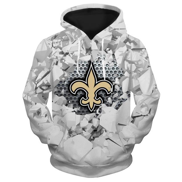 New Orleans Saints Beehives Pattern 3D Pullover Hoodie