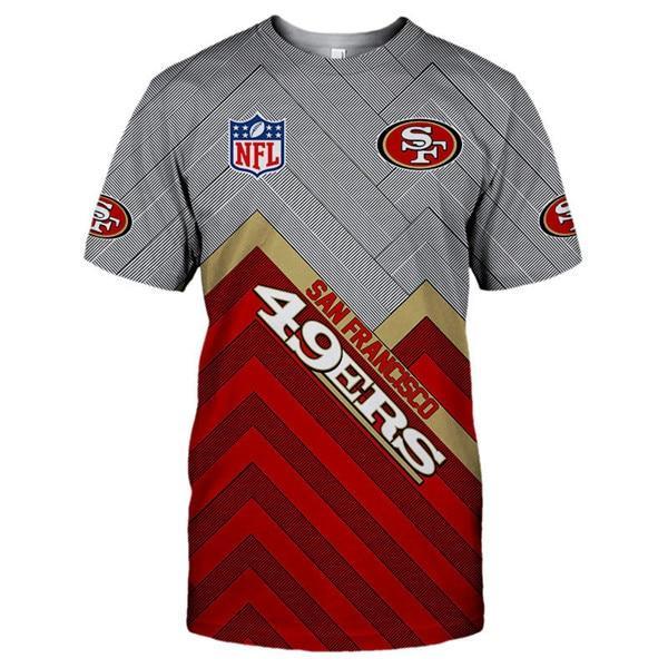 San Francisco 49ers Logo In Chest 3D Printed T-Shirt