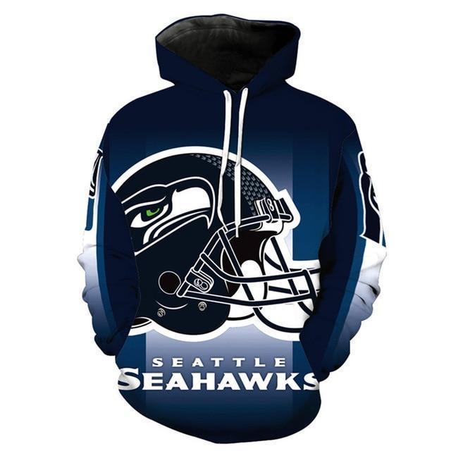 Seattle Seahawks 3D Pullover Hoodie
