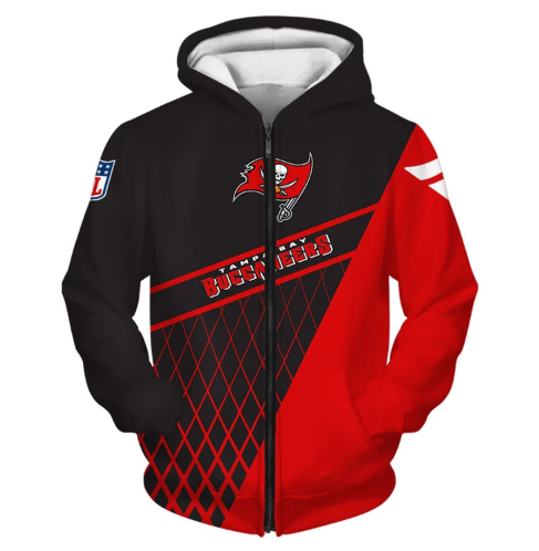 Tampa Bay Buccaneers Top Logo 3D Zipper Hoodie Jacket