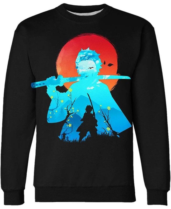 Tanjiro Kamado - Demon Slayer - Kimetsu No Yaiba3D Crewneck Sweatshirt V8