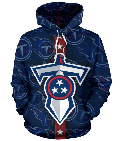 Tennessee Titans Sword Symbol 3D Printed Pullover Hoodie