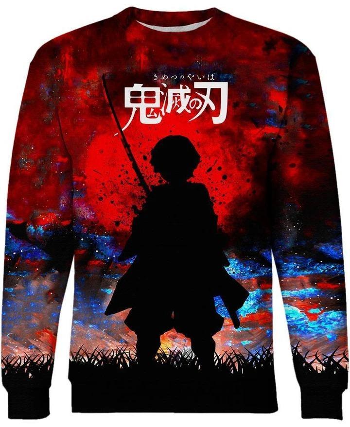 Zenitsu Agatsuma - Demon Slayer - Kimetsu No Yaiba 3D Crewneck Sweatshirt V5
