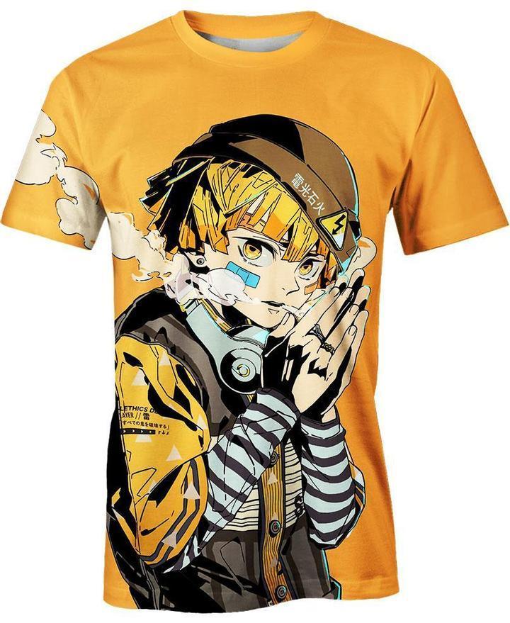 Zenitsu Agatsuma - Demon Slayer - Kimetsu No Yaiba 3D T-Shirt V11