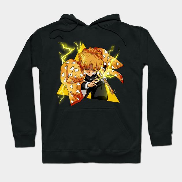 Zenitsu Agatsuma - Demon Slayer - Kimetsu No Yaiba Pullover Hoodie Sweatshirt V40