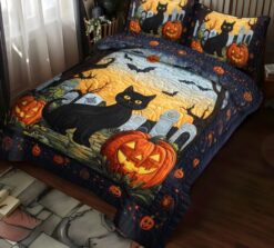 Pumpkin Cat Halloween Bedding Set
